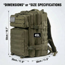 45L Tactical Travel Backpack Molle Large Capacity Multi Pocket Storage Bag Durable Wear Resistant Camping Hiking Trekking Bushcraft Daypack Heavy Duty Rucksack For Men Women Business Trips Mountain Climbing Daily Commute Lugg