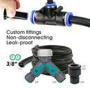 Black 20cm Bendable Brass Nozzle DIY Mist Spray Kit for Garden Courtyard Plants Automatic Atomizing Cooling System 3/8" Hose