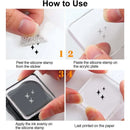 1pc Forest Clear Stamps Forest Sun Moon Cloud Trees Transparent Silicone Stamp Rubber Stamp for Scrapbooking4.3 x 6.3 x 0.1 Inch