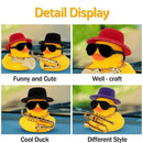 Car Ducks For Dashboard Rubber Car Duck Decoration With Squeak Yellow Duckling With Hat Ornaments Auto Accessories Rubber Ducks