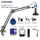 Yizhan 4K 48MP HDMI VGA USB Industrial Video Microscope For PCB Soldering 1080P HD Digital Camera 1-150X Zoom C Mount Lens 2K