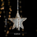 Christmas Decoration Acrylic Snowflake Icicle Pendants Xmas Tree Decor Snowflower Bell Hanging Pendant Home New Year Gift 2025