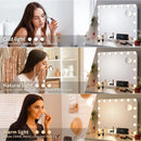 The Studio Circle | 15-Bulb Hollywood Vanity Mirror with Dimmable 3-Color LED Lighting