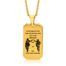 Waterproof Stainless Steel Dog Tag Necklaces for Men BFF Jewelry,Free Custom Birthday Graduation Father's Day Gifts to Him