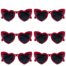 8pcs/6pcs Bachelorette Hen Party Sunglasses Black Heart Shaped Glasses Bride To Be Bridesmaid Gifts Wedding Bridal Shower Decor