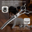 Fenice CIQ Professional 7.0/7.5 Inch JP440C Dog Grooming Scissors Curved Chunker /Thinning Scissors for Dogs Cats and Other Pets