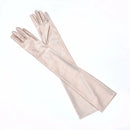 Classic Women Black White Red Evening Party Prom Gloves Opera Stretch Satin Long Mittens for Lady Driving Sun Protection Gloves