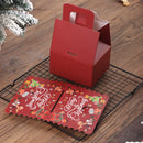 4/8Pc Christmas House Cookie Box with Handle Candy Chocolate Biscuit Packaging Boxes Xmas Gift Wrapping New Year Party Treat Box