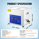 SIHAO Ultrasonic Cleaner with Digital Timer - 2L to 30L Stainless Steel Tank for Jewelry, Glasses, Watches & Industrial Parts