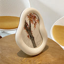 An irregular shaped ceramic makeup mirror simple design desktop decorative mirror bedroom living room dressing mirror decorative