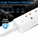 Power Strip Electric Socket UK MY SG with 3USB TypeC PD30W 13A 2500W Overload Protection Extension Cable 1.2m Electrical Sockets