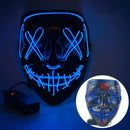 Halloween Masks of Terror Led Face Light Mask Scary Scream Bright Mask for Carnival Halloween Costumes for Men Glow in The Dark