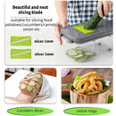 22 in 1 Vegetable Chopper with Stainless Steel Blade Adjustable Slicer And Cutter with Drain Rack Storage Container Kitchen Tool