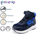 Boys Orthopedic Shoes Kids High Back Ankle Support Casual Sneakers Winter Spring Leather Correction Footwear for Foot Care