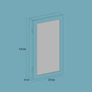 SONGMICS Wall-Mounted Jewellery Cabinet, Mirror with Storage, Lockable Mirrored Cabinet, Jewellery Organiser with Mirror
