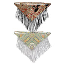 Women Retro Waistband Tassel Wide Waist Belt Fashion Triangle Tassel Corset Belt Shirt Dress Coat Decor Accessories