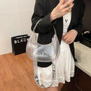 Fashion Half Moon Shoulder Bag For Women 2025 Summer Waterproof PVC Transparent Crossbody Bag 8 Colors Jelly Mobile Phone Purse