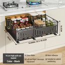 Expandable Pull-Out Cabinet Organizer for Kitchen – Silent Sliding Storage Drawer, No Drilling, Adjustable Shelf, Easy Install