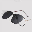 KLASSNUM Polarized Sunglasses Clip Men's Flip Up Clip on Glasses Square Frame Pilot Sun Glasses Women Driving Glasses Shades