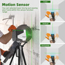 Huepar E011G Green Laser Level Self Leveling Cross Line Rechargeable Tool & Motion Sensor & Pulse Mode -Wave Your Hand to Switch