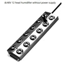 DC48V Ultrasonic Industrial Humidifier 10/12 Head Fog Sprayer Fogger Mist Maker Greenhouse Fog Generator Without Power Supply