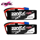2个CNHL 3S 11.1V锂电池2200mAh 30C 70C带XT60插头，适用于遥控飞机直升机四轴飞行器FPV无人机赛车爱好