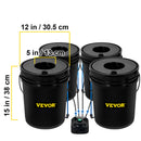 SucceBuy Hydroponics Deep Water Culture DWC Hydroponic System 5 Gallon 4 / 5 / 8 Buckets Hydroponic Systems, Parts & Accessories