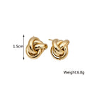 New Twist Stud Earrings Gold Color Metal Women Earrings Rotating Spiral Unusual Earrings for Ladies European Jewelry