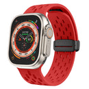 Silicone Bracelet Correa For Apple Watch Ultra band 46mm 49mm 45mm 44mm 42mm 40mm 41mm Magnetic Strap iWatch Series 10 9 8 SE 7
