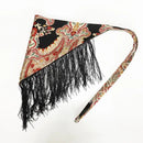 Women Retro Waistband Tassel Wide Waist Belt Fashion Triangle Tassel Corset Belt Shirt Dress Coat Decor Accessories