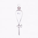 Separatory funnel pear shape,Ground-in glass stopper and stopcock.10ml-125ml-250ml-500ml-5000ml,No tick mark,Glass switch valve