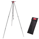 Camping Bonfire Tripod Portable Triangle Support Camping Bonfire Frame Picnic Campfire Cooking Pot Hanging Chain Support Rack