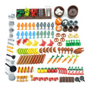 City Food Hamburger Fries Accessories Friends MOC Building Blocks Drinks Fruit Vegetable Bread Fish Bottle Parts MOC Brick Leduo