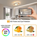 LED可调光吸顶灯，带遥控器现代吸顶灯40W，卧室圆形LED吸顶灯3000K-6500K