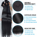 The Loom Ledger | 3-Piece Brazilian Straight Hair Bundle Set with 2x6 Lace Closure