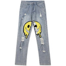 Irregular Ripped Hole Jeans Denim Pant Woman Man Straight Patchwork Baggy boyfriend y2k Punk Kpop Harajuku Streetwear Hip Hop