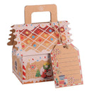 5/10pcs Christmas Gingerbread House Shape Gift Boxes Snowman Candy Snack Cookies Paper Box 2024 Xmas Party Decoration Supplies