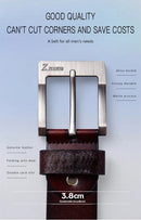 Leather Men's Belt Fashion Metal Alloy Pin Buckle Adult Luxury Brand Jeans Business Casual Waist Male Strap Brand