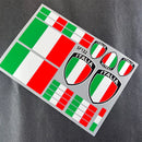 for ITALIA National Flag Sticker  Decal Waterproof Reflective for Car Universal