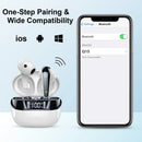 Wireless Earbuds, Bluetooth 5.3 Headphones In Ear with Dual Mic, 35H Wireless Earphones Sport with ENC Noise Canceling Mic.