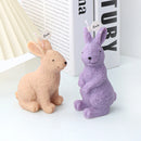 Easter Bunny Candle Mold 3D Rabbit Candle Silicone Molds Easter Bunny Resin Casting Mould for DIY Candle Making Polymer Clay