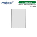 DIY Frame Only Wallpad Glass Aluminum Stainless Steel Panel 1 2 Gang Intermediate Reset Switch Brazil Socket 118*75mm