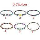 2024 Trendy Weight Loss Magnetic Hematite Round Beads Stretch Anklet Anti-Fatigue Health Care Energy Slimming Anklet Jewelry