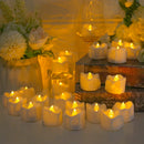 Flameless Flickering LED Tea Lights with Timer 6 Hours On & 18 Hours Off in 24Hours Cycle Automatically LED Votive Candles Light