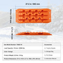 SucceBuy 10TON Traction Boards with PP Recovery Boards for Off-road Vehicles/Cars/Pickups/SUVs/RVs Pair Tire Traction Mats