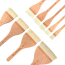 Wooden Handle Goat Hair Paint Brushes Smooth Sanding for Wall 10 Sizes Watercolor Acrylic Oil Painting Drawing Art Supplies