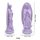 12-Inch Mexico Virgin Mary Figurines Catholic Blessed Mother Guadalupe Sculpture Resin Religious Statue Home Room Decoration