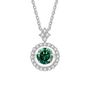 BIJOX STORY 1 CT Moissanite Pendant For Women Simulated Diamond Necklace S925 Sterling Silver Jewelry Girl Valentine's Day Gift