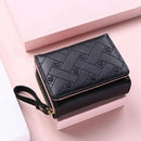 Women's Embroidered Love Zero Wallet with Zipper - Large Capacity Card Holder, Short Buckle Purse - Simple Fashion Accessory