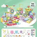 Versatile Electric Rotating Gear Building Block Toys，   Montessori Block Bricks toys  For Children Boys Girl Birthday Gifts